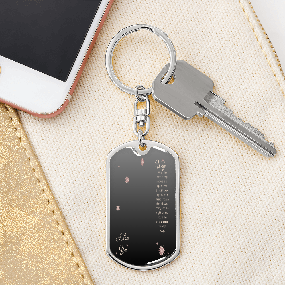 Truckers Wife Gifts - Customized Keepsake Promise Keychain