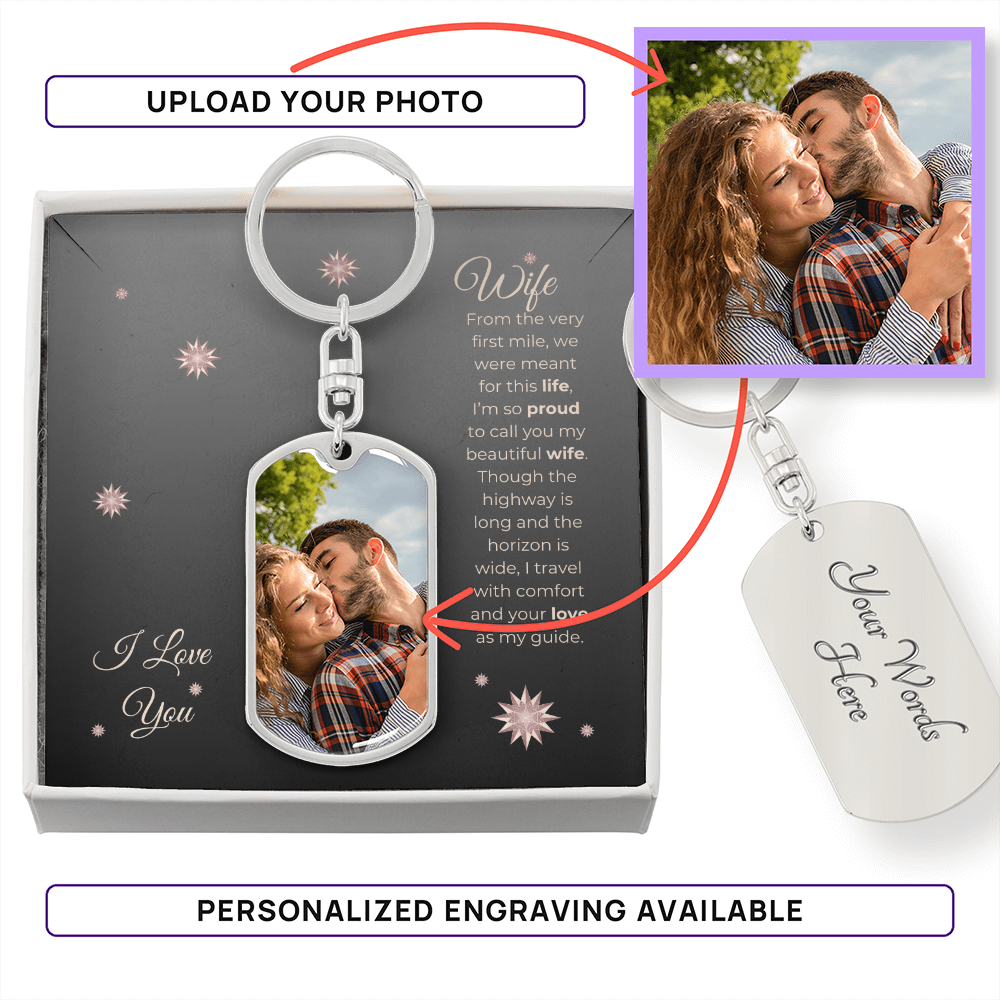 Truckers Wife Gifts - Customized Keepsake Love Keychain