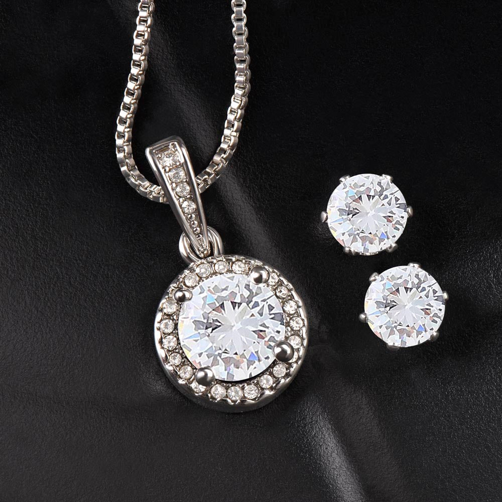 Truckers Wife Gifts - Eternal Wisper Necklace & Earring Set