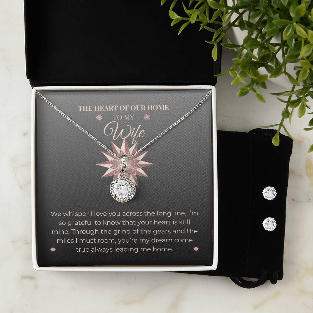 Truckers Wife Gifts - Eternal Dream Necklace & Earring Set