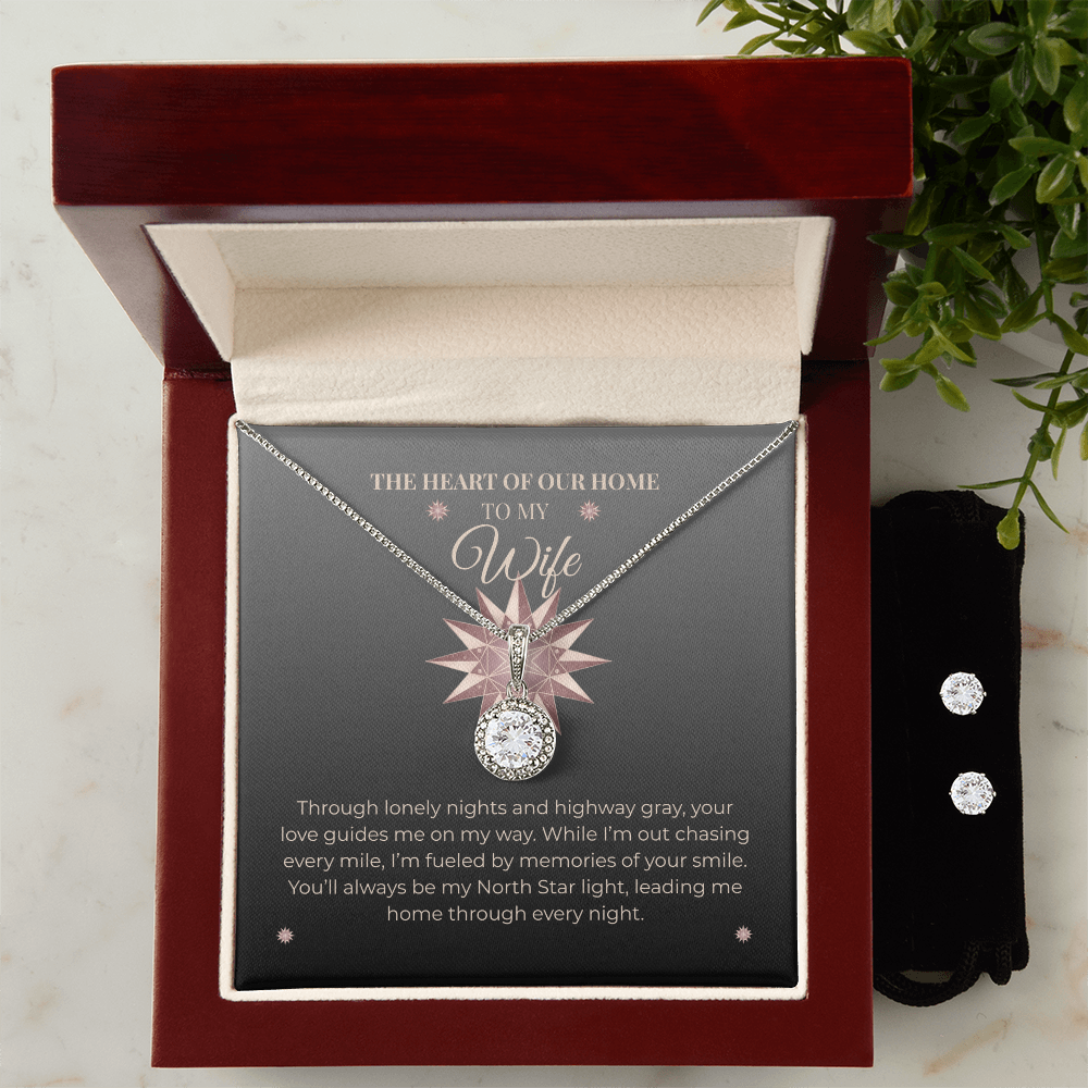 Truckers Wife Gifts - Eternal Memories Necklace & Earring Set