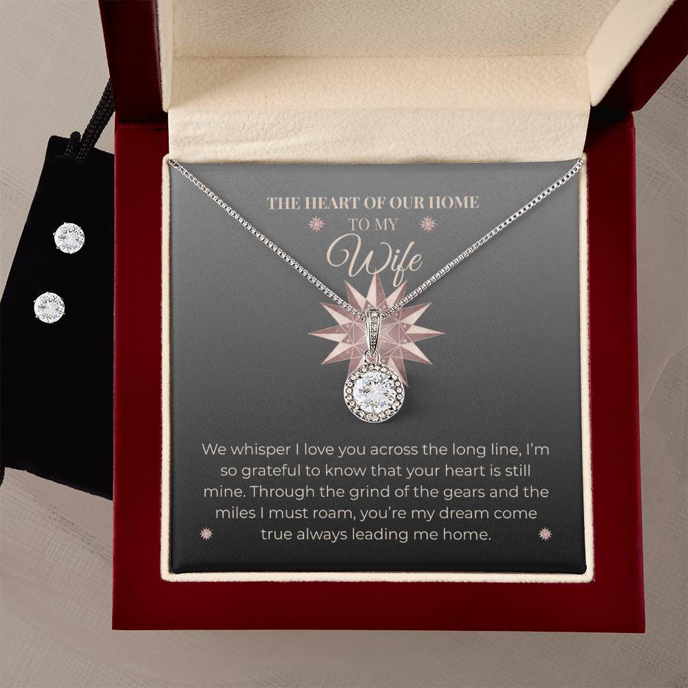 Truckers Wife Gifts - Eternal Dream Necklace & Earring Set
