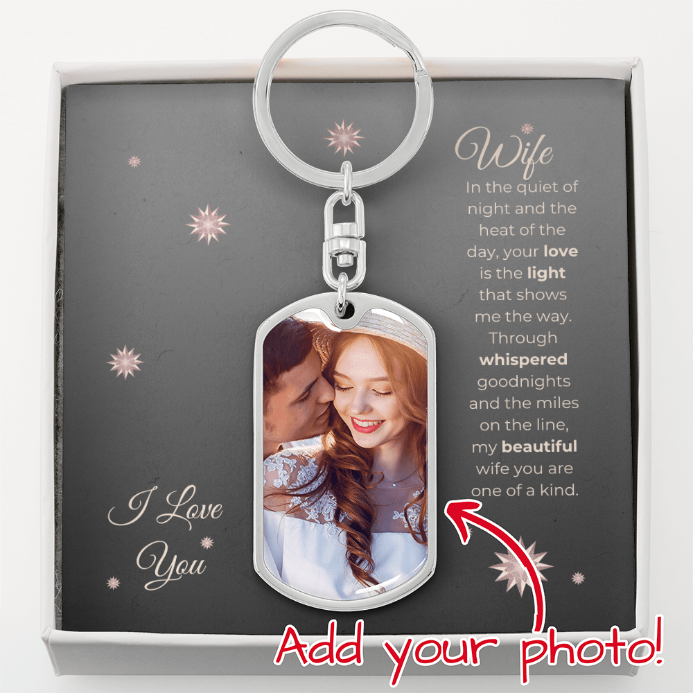 Truckers Wife Gifts - Customized Keepsake Whisper Keychain
