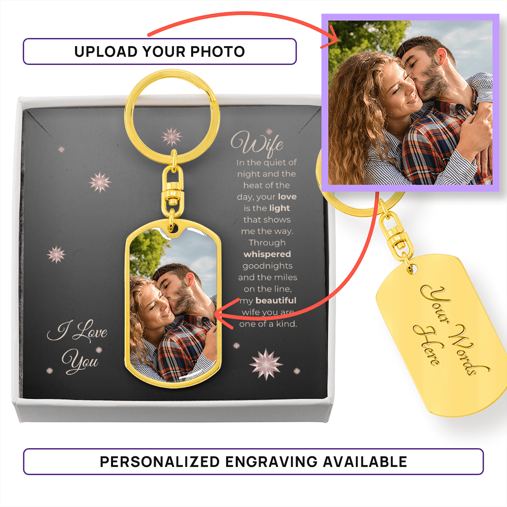 Truckers Wife Gifts - Customized Keepsake Whisper Keychain