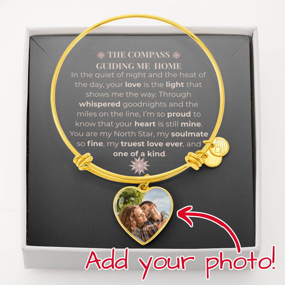Truckers Soulmate Gifts - Custom Jewelry Luxury Heart Soulmate Whisper Bangle