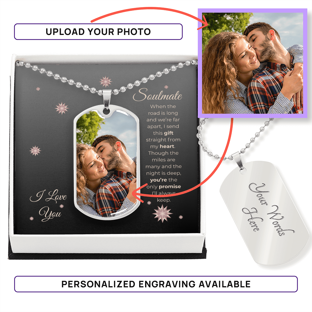 Truckers Soulmate Gifts - Customized Promise Dog Tag Necklace
