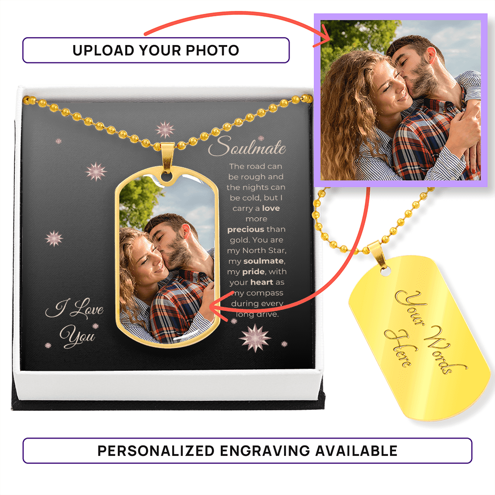 Truckers Soulmate Gifts - Customized Precious Dog Tag Necklace